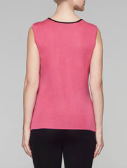 Azalea 25" Scoop Neck Tank with Black Trim