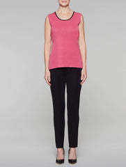 Azalea 25" Scoop Neck Tank with Black Trim