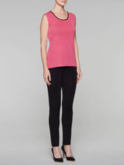 Azalea 25" Scoop Neck Tank with Black Trim