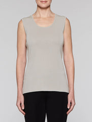 Almond Beige Scoop Neck Tank