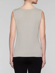 Almond Beige Scoop Neck Tank