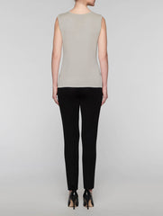 Almond Beige Scoop Neck Tank