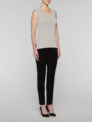Almond Beige Scoop Neck Tank
