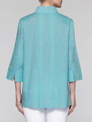 Aqua Linen Blend Tunic