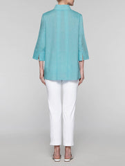 Aqua Linen Blend Tunic