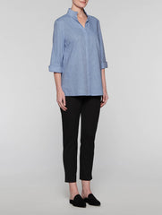 Denim Linen Blend Tunic