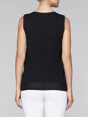Black Lined Textured Tank