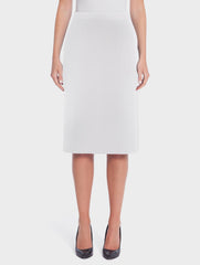 Petite White 27" Straight Skirt