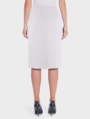 Petite White 27" Straight Skirt