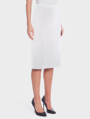 Petite White 27" Straight Skirt