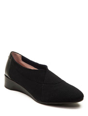 Taryn Rose Celeste Black Stretch Knit Wedge