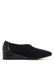 Taryn Rose Celeste Black Stretch Knit Wedge