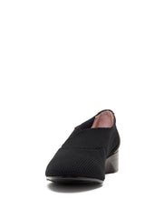 Taryn Rose Celeste Black Stretch Knit Wedge