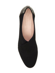 Taryn Rose Celeste Black Stretch Knit Wedge