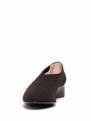 Taryn Rose Celeste Espresso Stretch Knit Wedge