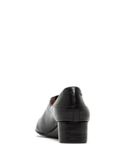 Taryn Rose Carmela Black Leather Wedge