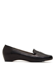 Taryn Rose Belissa Black Leather Smoking Slipper
