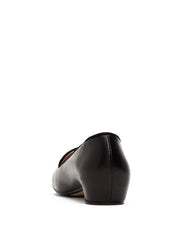 Taryn Rose Belissa Black Leather Smoking Slipper