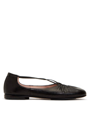 Taryn Rose Alessandra Black Leather Ballet Flat