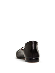 Taryn Rose Alessandra Black Leather Ballet Flat