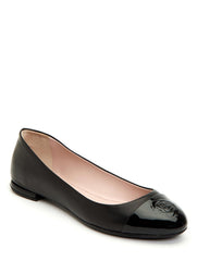 Taryn Rose Rosa Black Leather Ballet Flat