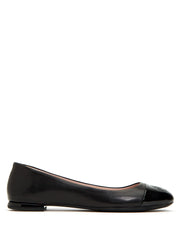 Taryn Rose Rosa Black Leather Ballet Flat