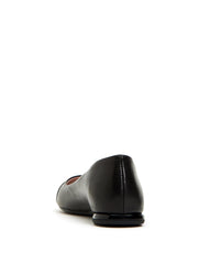 Taryn Rose Rosa Black Leather Ballet Flat