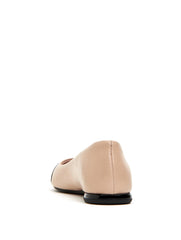 Taryn Rose Rosa Black/Nude Leather Ballet Flat