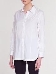 Long Sleeve Stretch Cotton Blouse