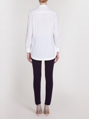 Long Sleeve Stretch Cotton Blouse